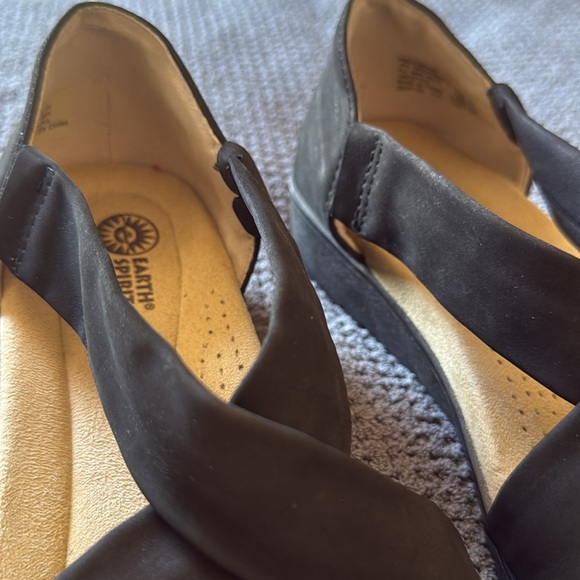 Earth Spirit‎ Black Gelron Cushion Cross Strap Comfort Sandals Size 7.5 - Picture 5 of 11